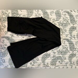 Black flare legging with crossover at top